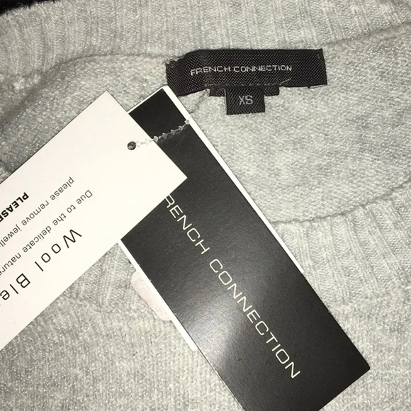 NWT French Connection Sophia Viola Wool Sweater XS Stripe Colorblock - Picture 7 of 9